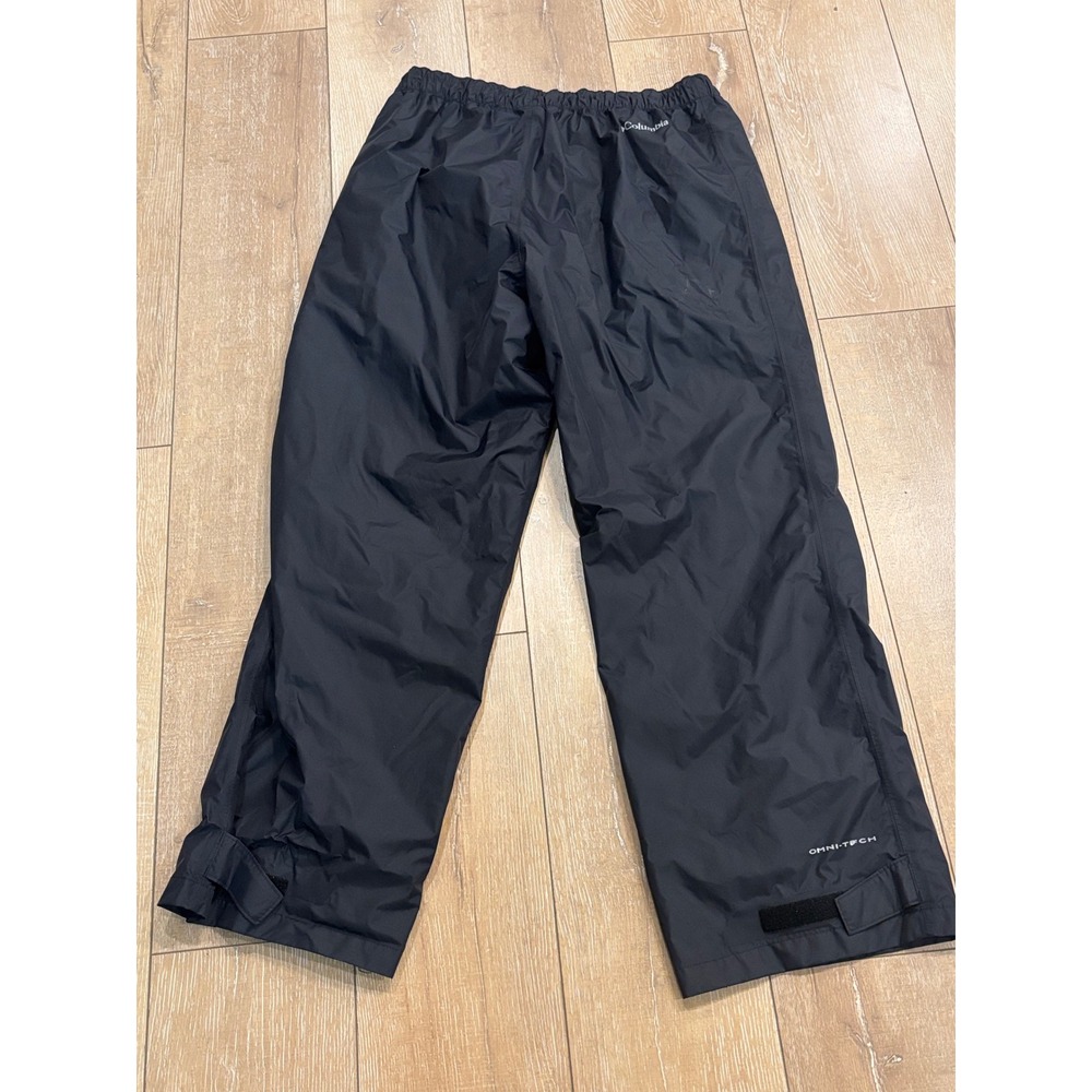 Columbia Omni-Tech Rain Pants Mens XL Black Waterproof Shell XM8175 Hiking